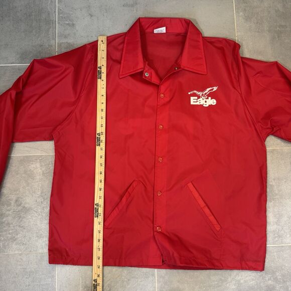 Birdie by Richard A. Leslie Red Windbreaker Eagle Racing Jacket Men’s XL USA 80s - Picture 8 of 13
